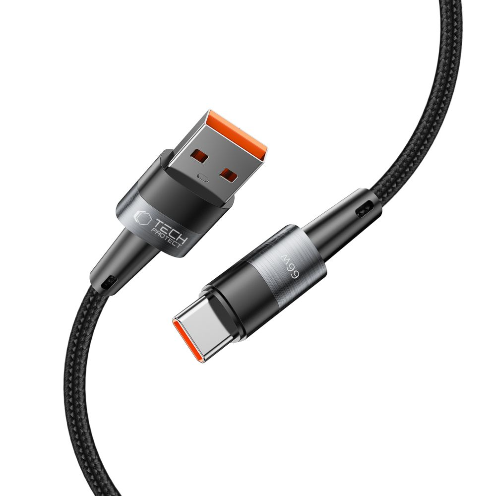 Καλώδιο Δεδομένων και Φόρτισης USB-A - USB-C Tech-Protect Ultraboost, 66W, 0.5m, Γκρι