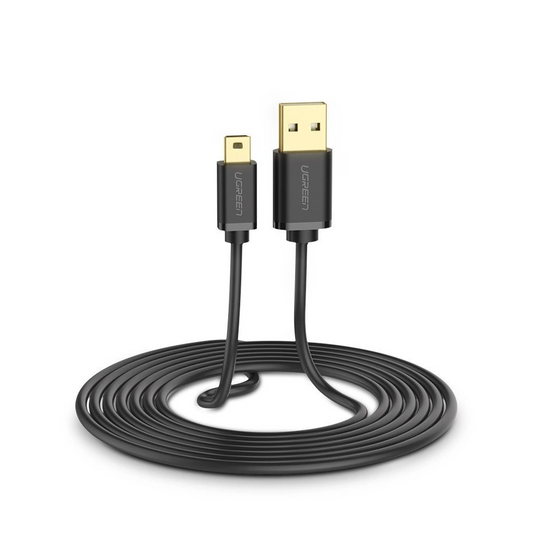 Καλώδιο Δεδομένων και Φόρτισης USB-A - miniUSB UGREEN US132, 3μ, Μαύρο