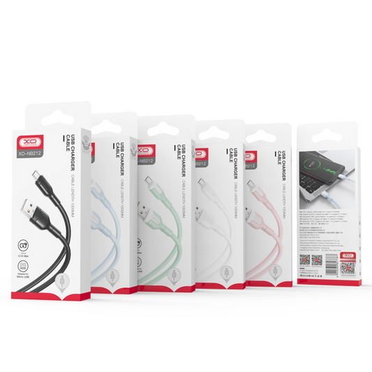 Καλώδιο Δεδομένων και Φόρτισης USB-A - microUSB XO Design NB212, 18W, 1m, Λευκό