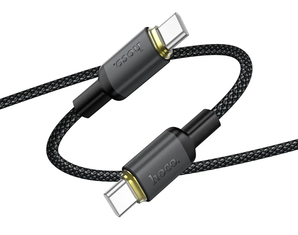 Καλώδιο Δεδομένων και Φόρτισης USB-C - USB-C HOCO X128 Benefit, 60W, 1μ, Μαύρο