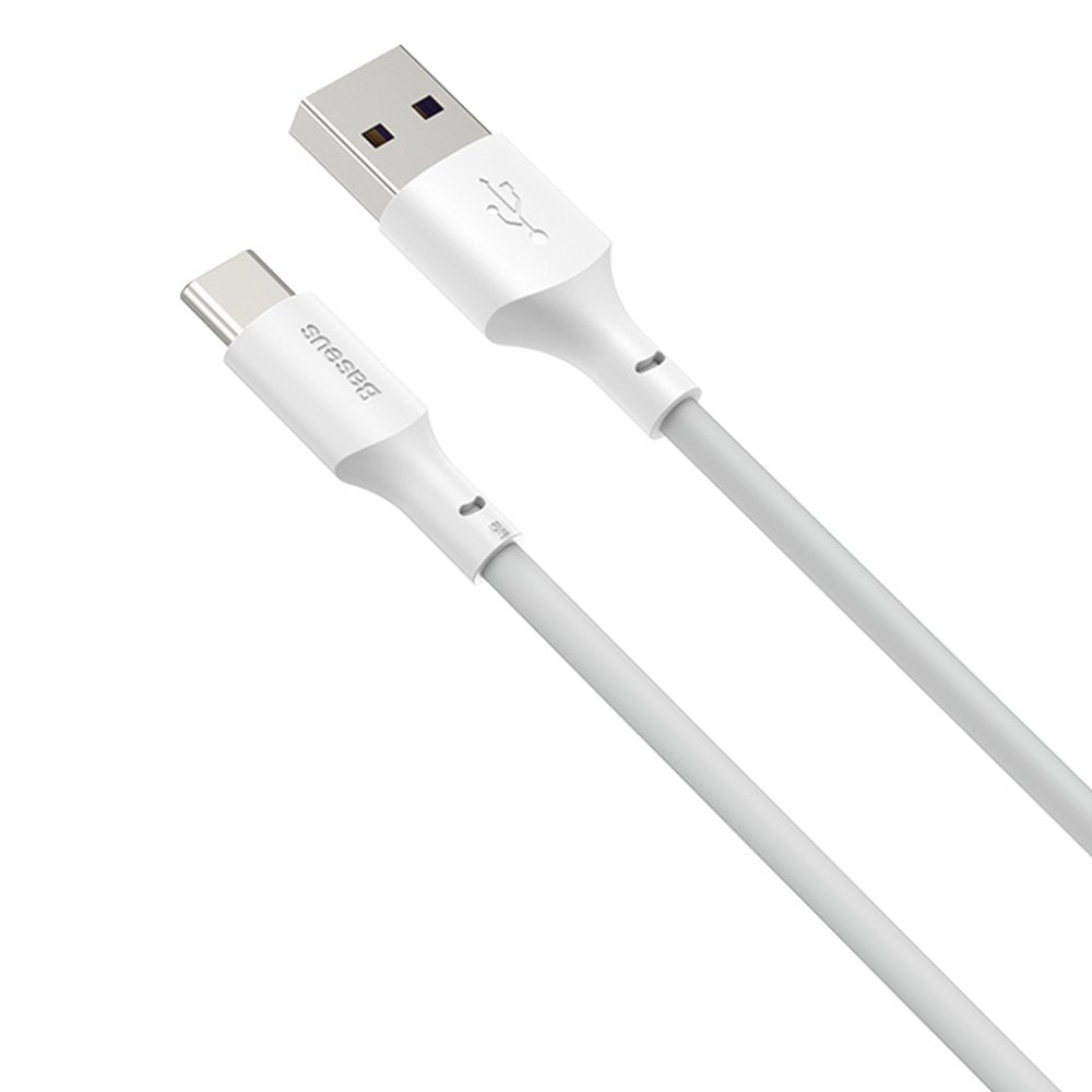 Καλώδιο Δεδομένων και Φόρτισης USB-A - USB-C Baseus, 40W, 1.5m, Σετ 2 τεμαχίων, Λευκό TZCATZJ-02