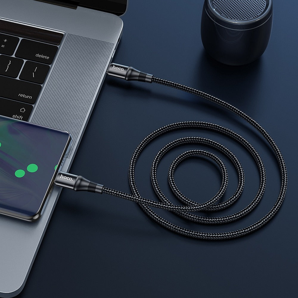 USB-C Data and Charging Cable - USB-C HOCO X50, 100W, 1m, Black