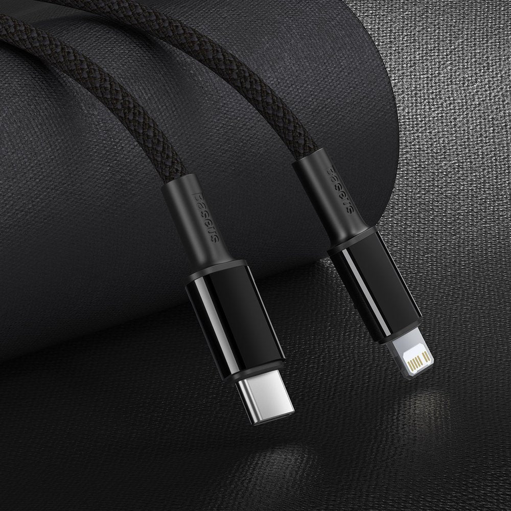 Καλώδιο Δεδομένων και Φόρτισης USB-C - Lightning Baseus High Density Braided, 20W, 2m, Μαύρο CATLGD-A01
