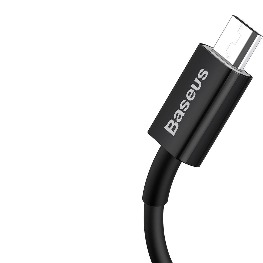 Καλώδιο Δεδομένων και Φόρτισης USB-A - microUSB Baseus Superior Series, 18W, 2m, Μαύρο CAMYS-A01