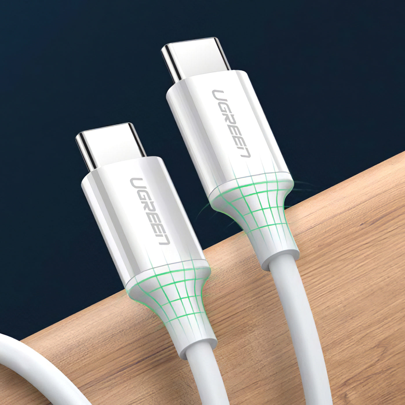 Καλώδιο Δεδομένων και Φόρτισης USB-C - USB-C UGREEN US264, 60W, 2m, Λευκό
