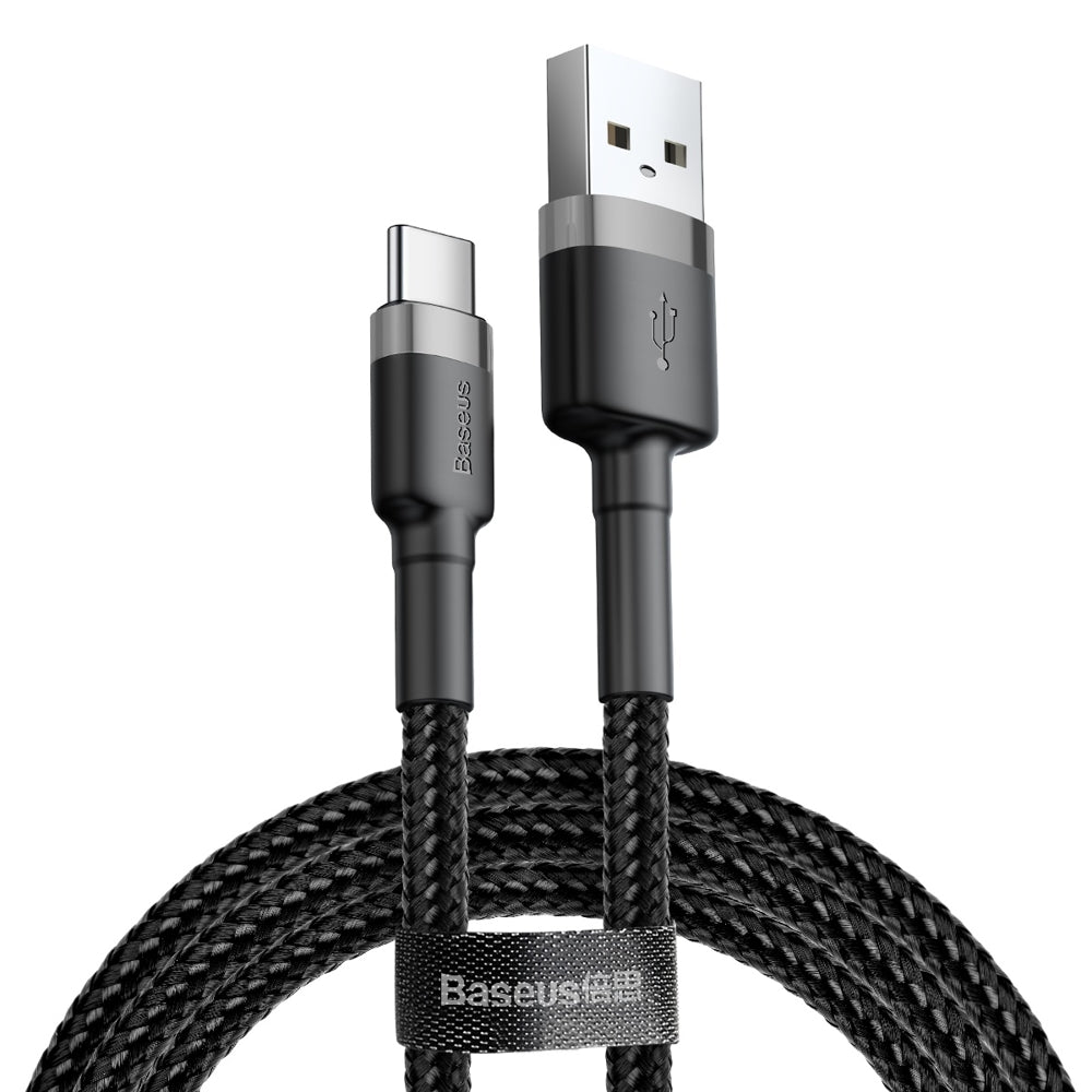 Καλώδιο Δεδομένων και Φόρτισης USB-A - USB-C Baseus Cafule, 60W, 0.5m, Μαύρο CATKLF-AG1