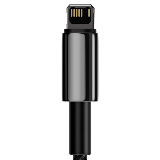Καλώδιο δεδομένων και φόρτισης USB-A - Lightning Baseus Tungsten Gold, 20W, 1m, μαύρο CALWJ-01
