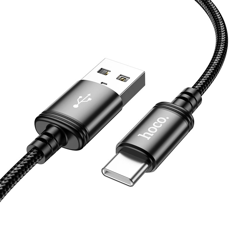 Καλώδιο Δεδομένων και Φόρτισης USB-A - USB-C HOCO X91, 18W, 3m, Μαύρο