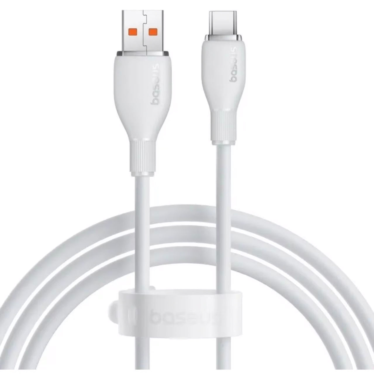 Καλώδιο Δεδομένων και Φόρτισης USB-A - USB-C Baseus Pudding, 100W, 2m, Λευκό P10355703221-01