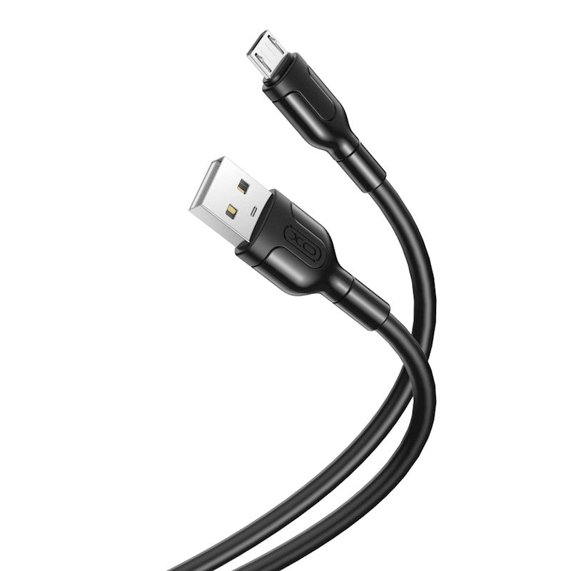 Καλώδιο δεδομένων και φόρτισης USB-A - microUSB XO Design NB212, 18W, 1m, Μαύρο