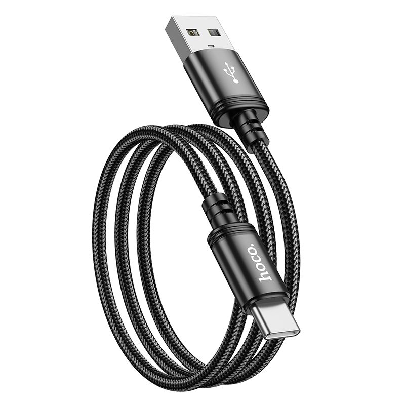 Καλώδιο Δεδομένων και Φόρτισης USB-A - USB-C HOCO X89, 18W, 1m, Μαύρο