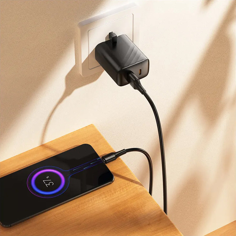 Καλώδιο Δεδομένων και Φόρτισης USB-A - microUSB HOCO X120, 18W, 1m, Μαύρο