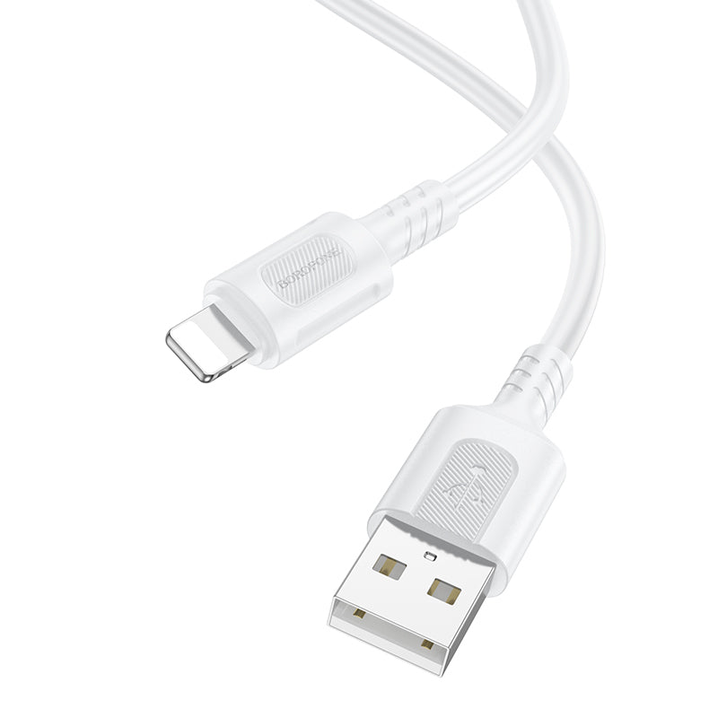 Καλώδιο Δεδομένων και Φόρτισης USB-A - Lightning Borofone BX111 Feliz, 18W, 1m, Λευκό