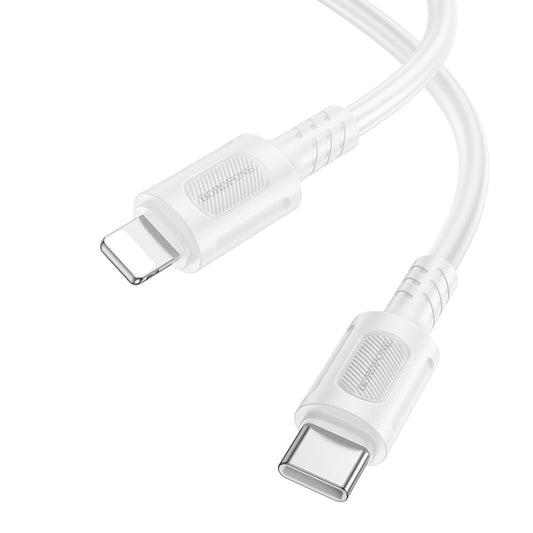 Καλώδιο Δεδομένων και Φόρτισης USB-C - Lightning Borofone BX111 Feliz, 27W, 1m, Λευκό