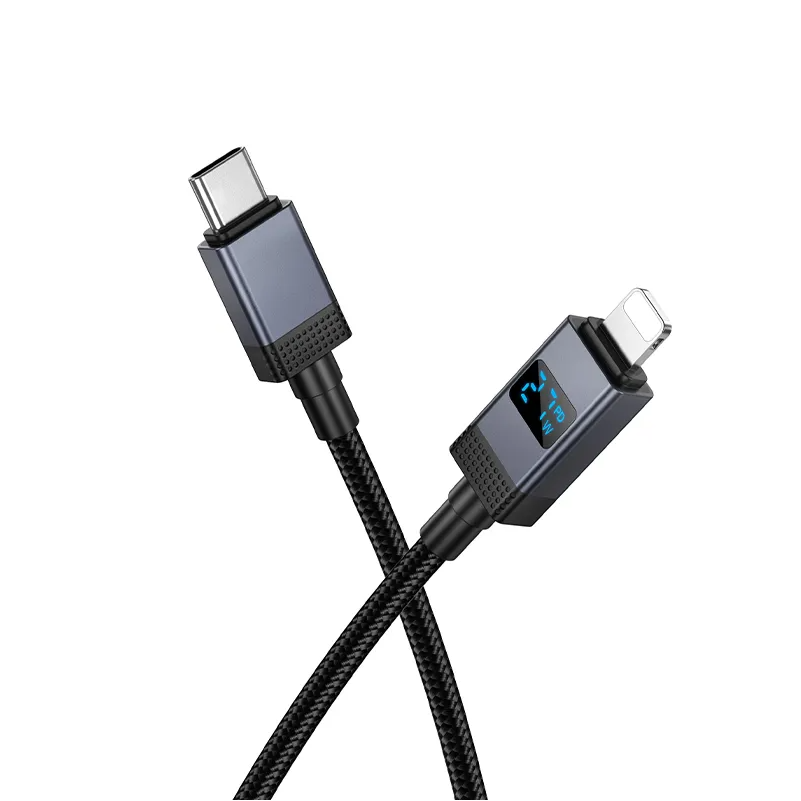 Καλώδιο Δεδομένων και Φόρτισης USB-C - Lightning HOCO X118 Display, 27W, 1m, Μαύρο