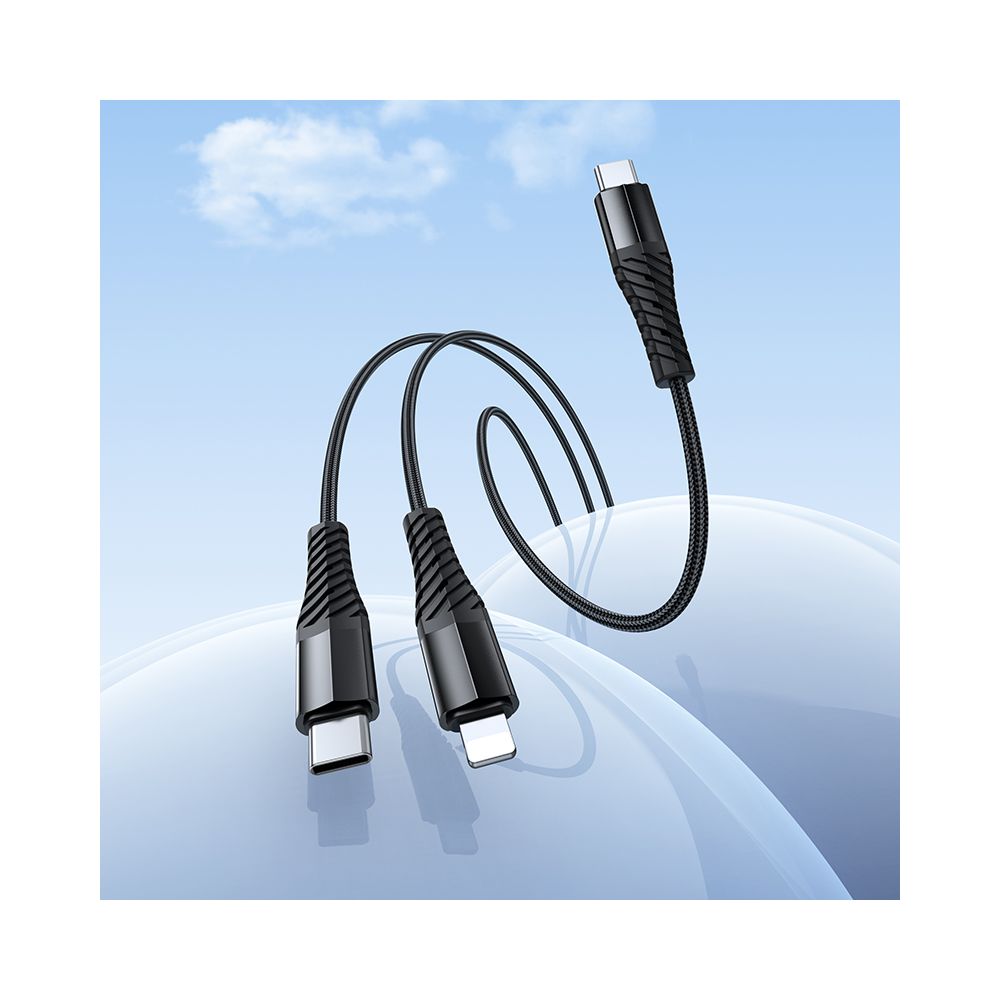 Καλώδιο Φόρτισης USB-C - Lightning / USB-C HOCO X123, 10W, 1m, Μαύρο