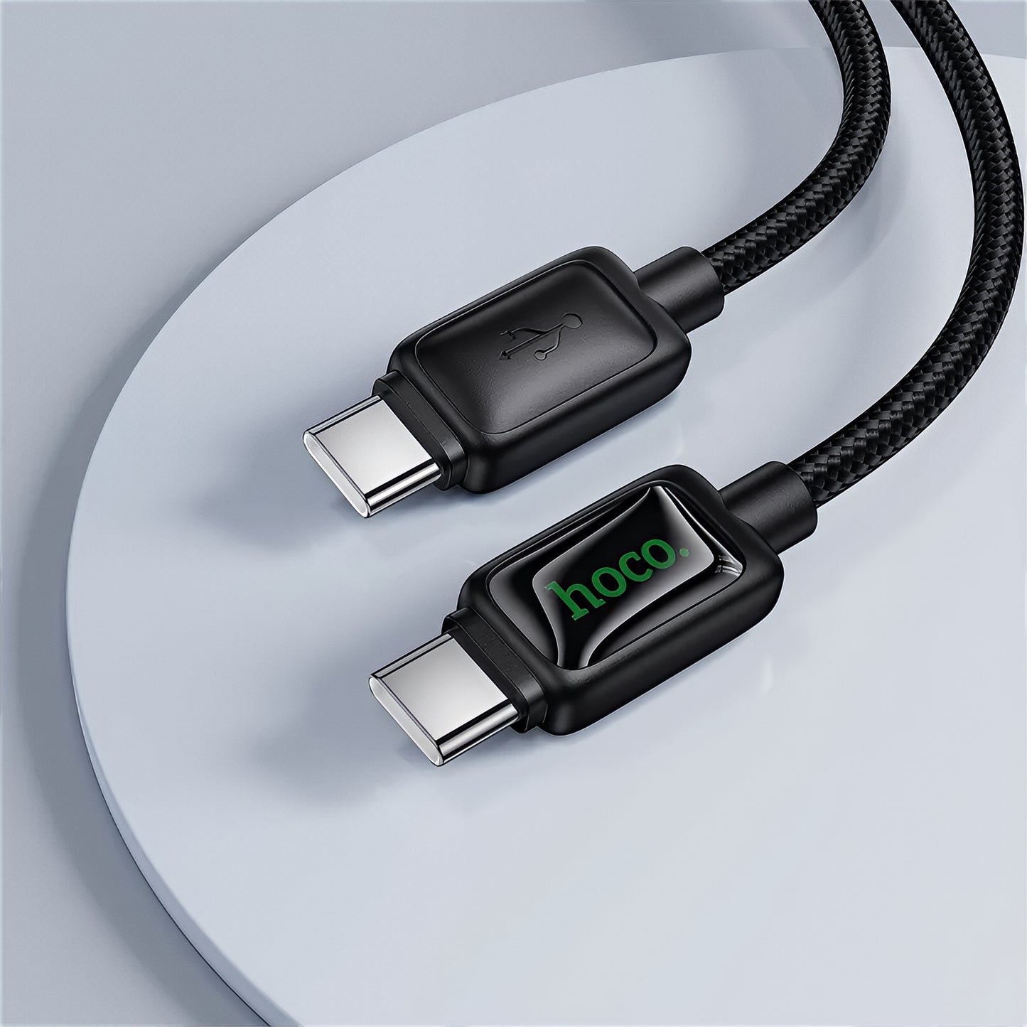 Καλώδιο Δεδομένων και Φόρτισης USB-C - USB-C HOCO U146, 60W, 1.2m, Μαύρο