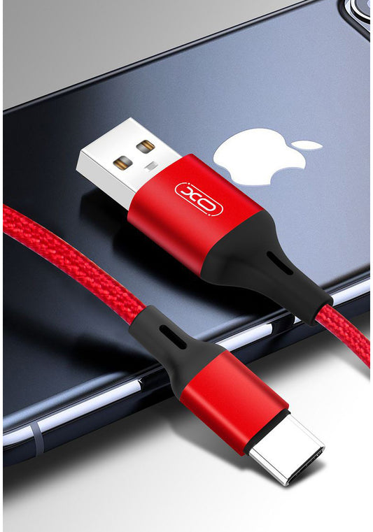 Καλώδιο Δεδομένων και Φόρτισης USB-A - USB-C XO Design NB143, 18W, 2m, Κόκκινο