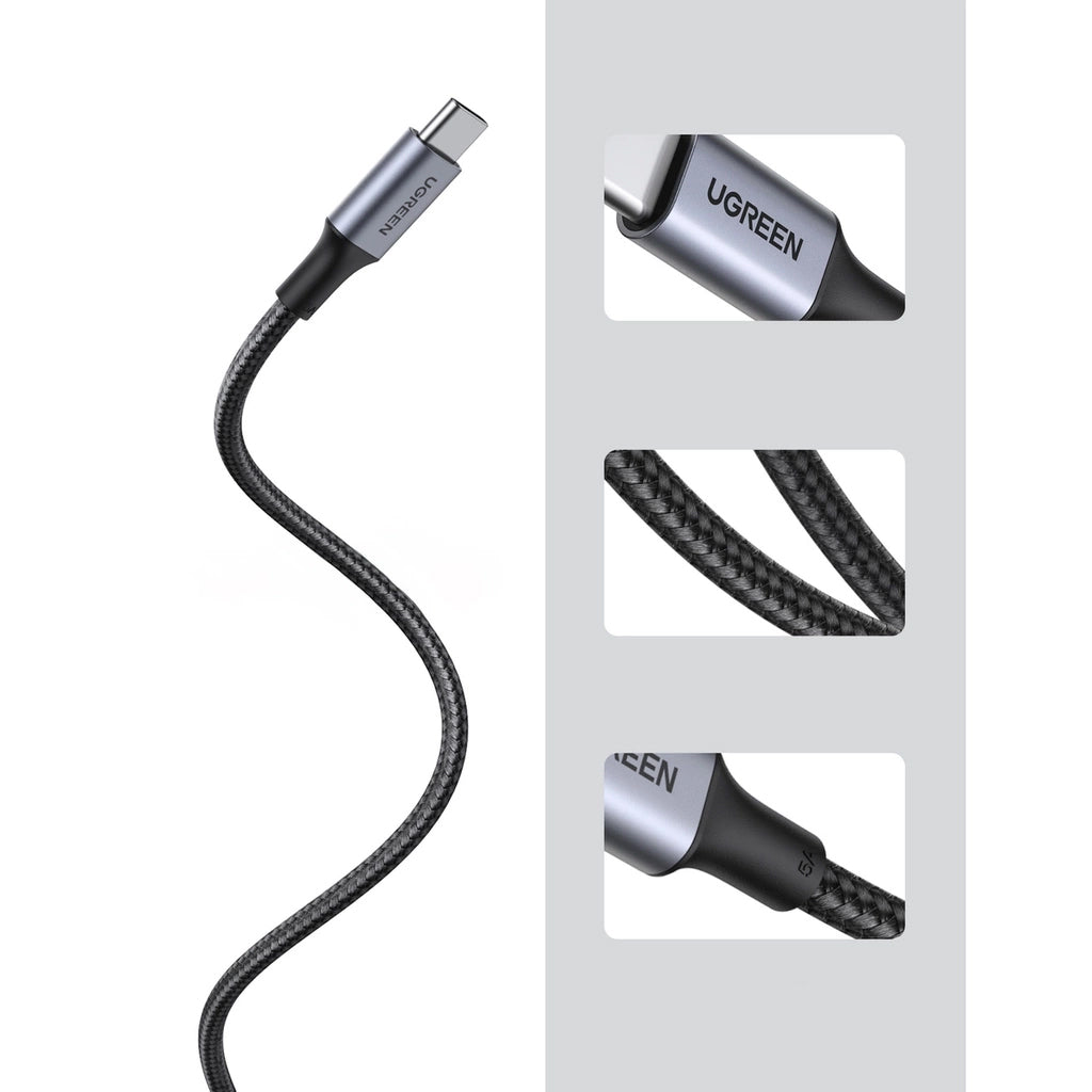 Καλώδιο Δεδομένων και Φόρτισης USB-C - USB-C UGREEN US316, 100W, 0.5m, Γκρι