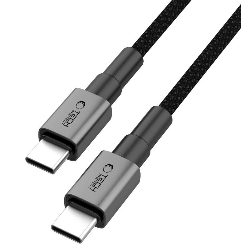 Καλώδιο Δεδομένων και Φόρτισης USB-C - USB-C Tech-Protect Ultraboost DNA MagTwist, 100W, 1m, Γκρι