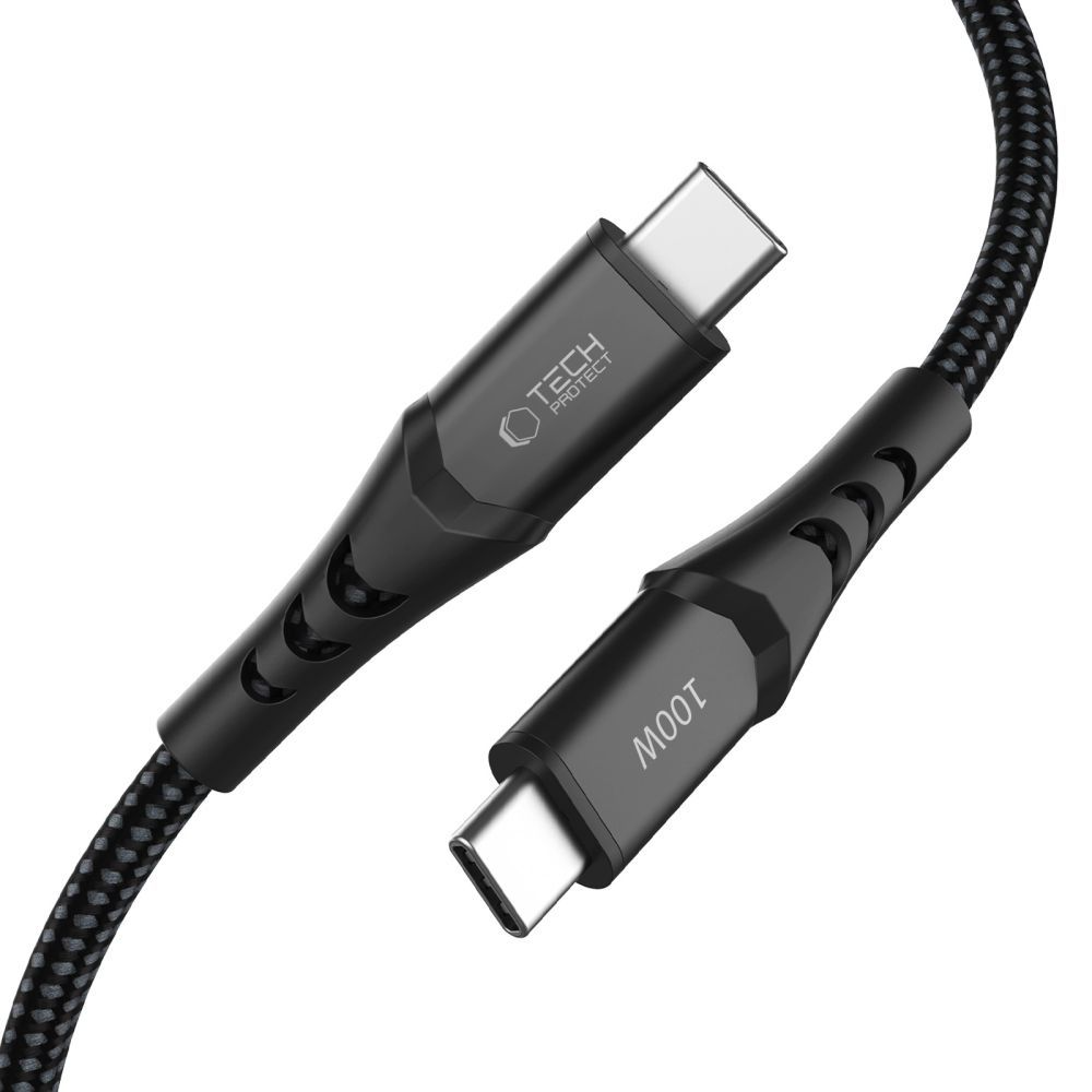 Καλώδιο Δεδομένων και Φόρτισης USB-C - USB-C Tech-Protect UB11T Ultraboost, 100W, 2m, Μαύρο