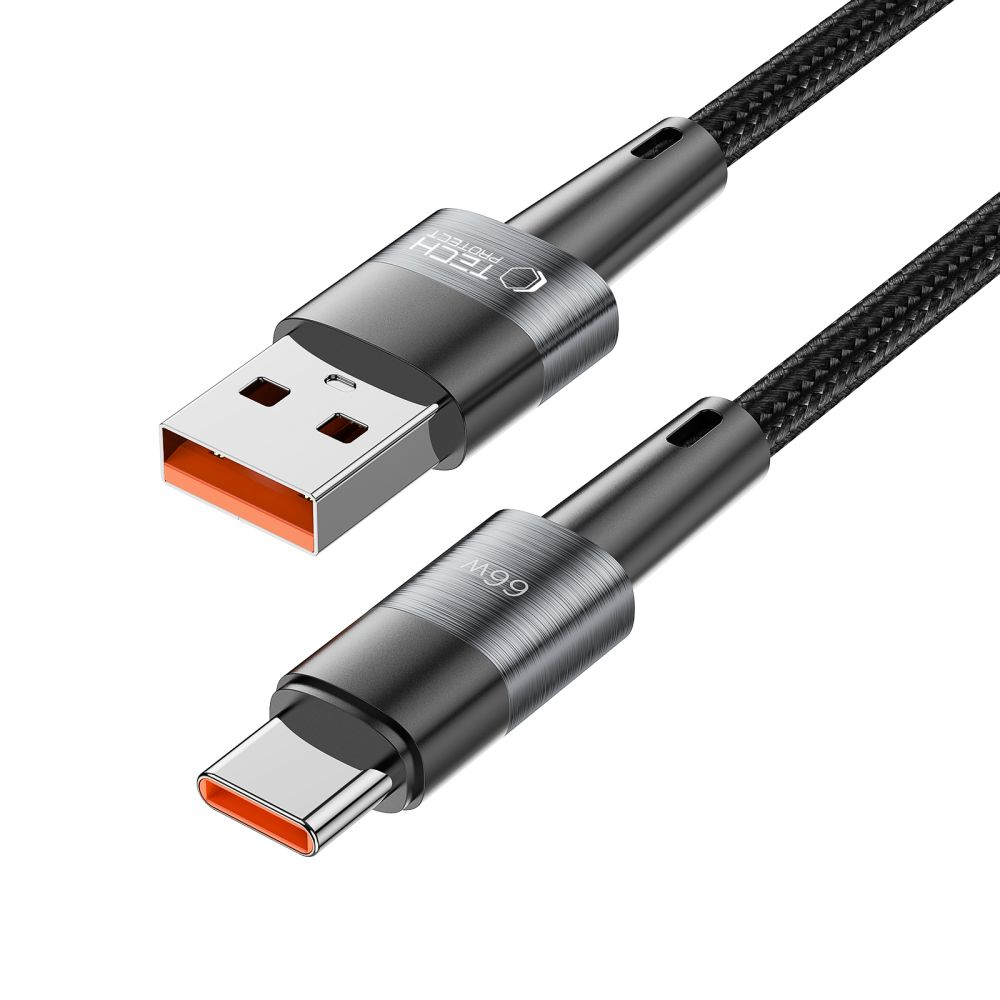 Καλώδιο Δεδομένων και Φόρτισης USB-A - USB-C Tech-Protect Ultraboost, 66W, 0.5m, Γκρι