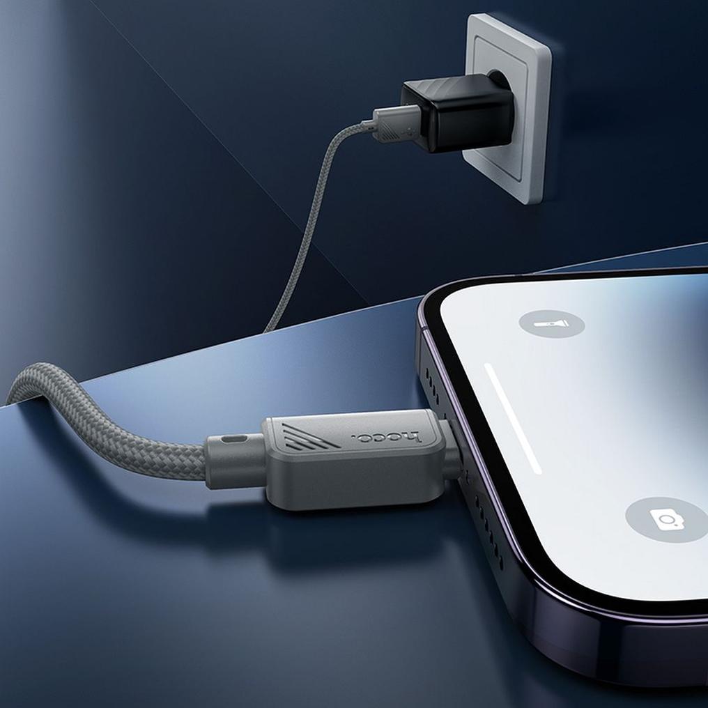Καλώδιο Δεδομένων και Φόρτισης USB-A - Lightning HOCO X113, 18W, 1μ, Γκρι