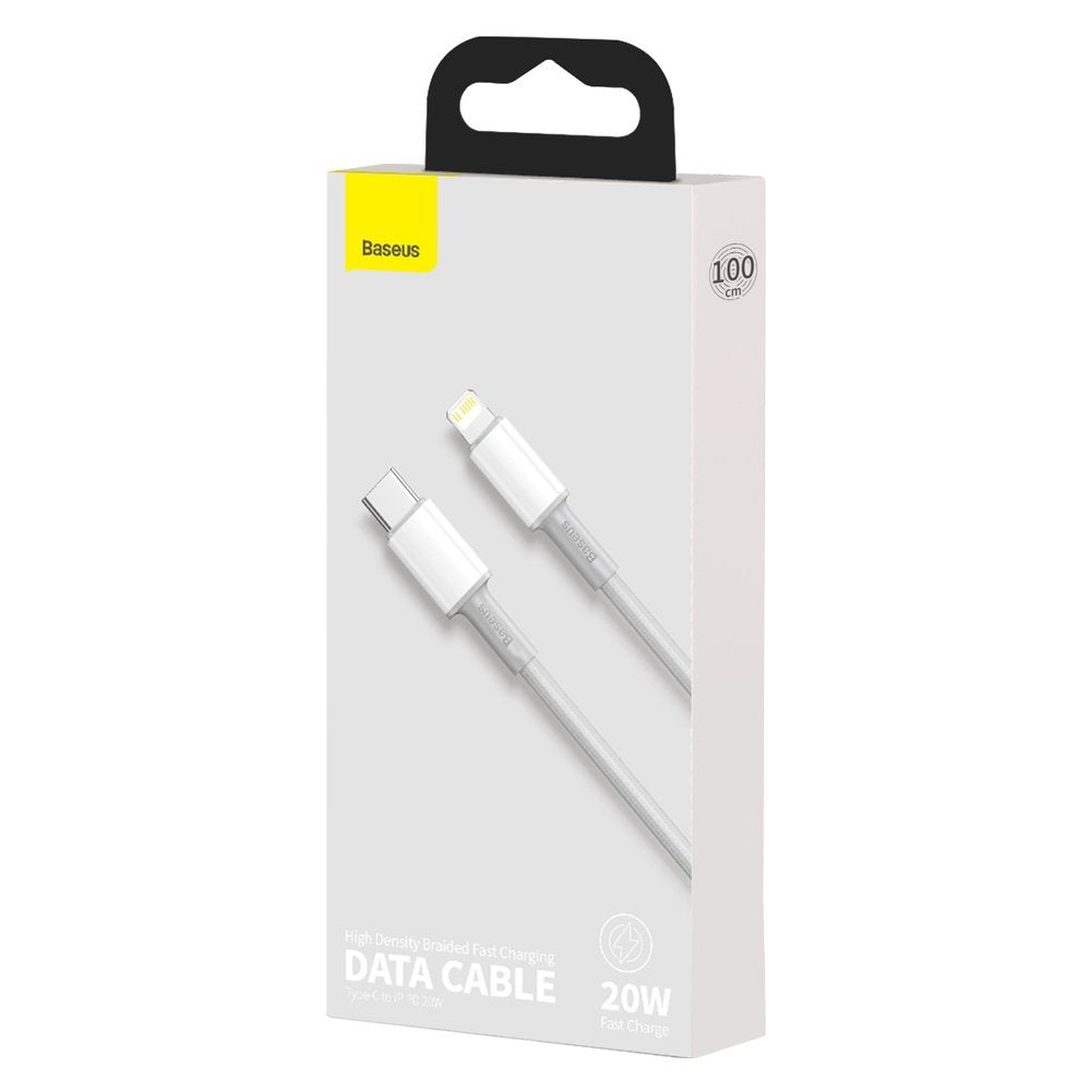 Καλώδιο Δεδομένων και Φόρτισης USB-C - Lightning Baseus High Density Braided, 20W, 1m, Λευκό CATLGD-02
