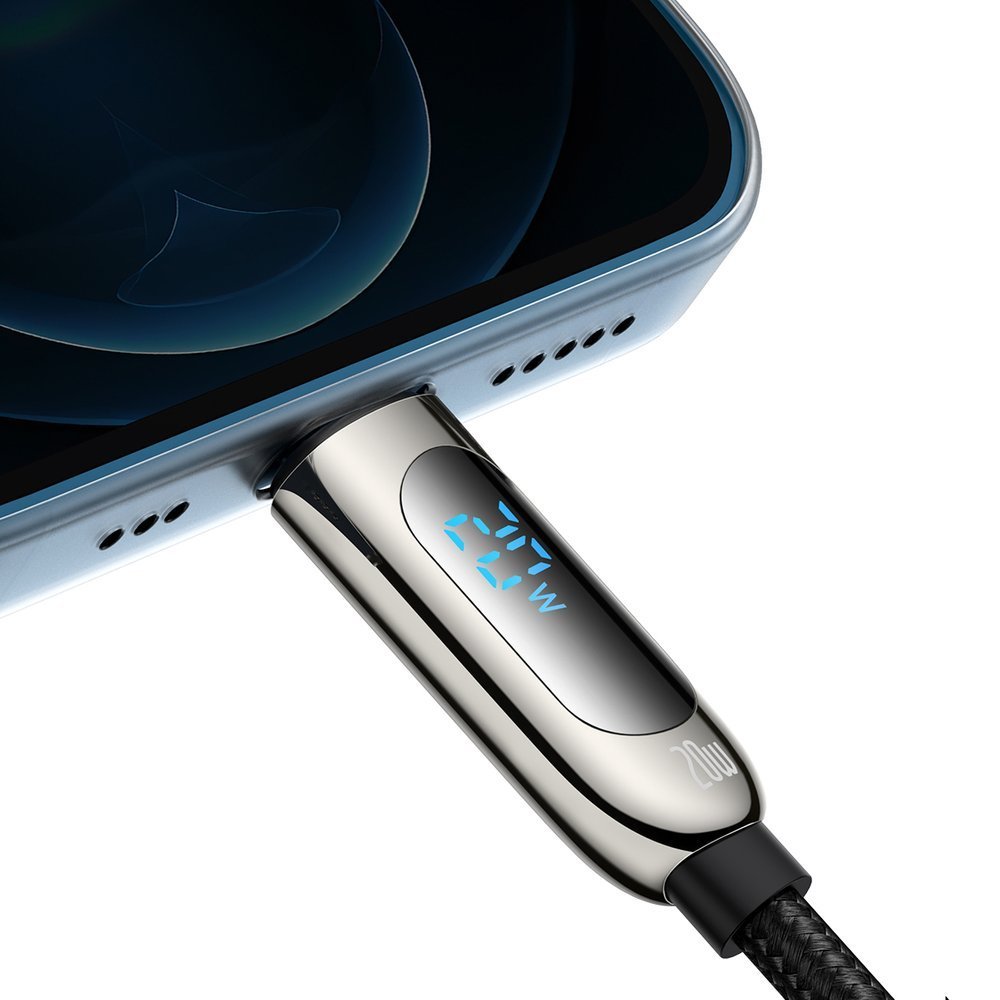 Καλώδιο δεδομένων και φόρτισης USB-C - Lightning Baseus Display Fast Charging, 20W, 2m, μαύρο CATLSK-A01