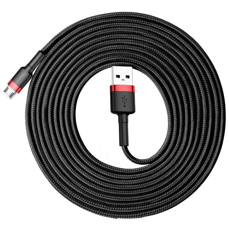 Καλώδιο δεδομένων και φόρτισης USB-A - microUSB Baseus Cafule, 18W, 3m, κόκκινο CAMKLF-H91