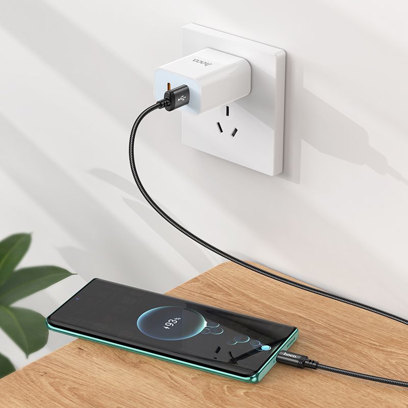 Καλώδιο Δεδομένων και Φόρτισης USB-A - USB-C HOCO X89, 18W, 1m, Μαύρο