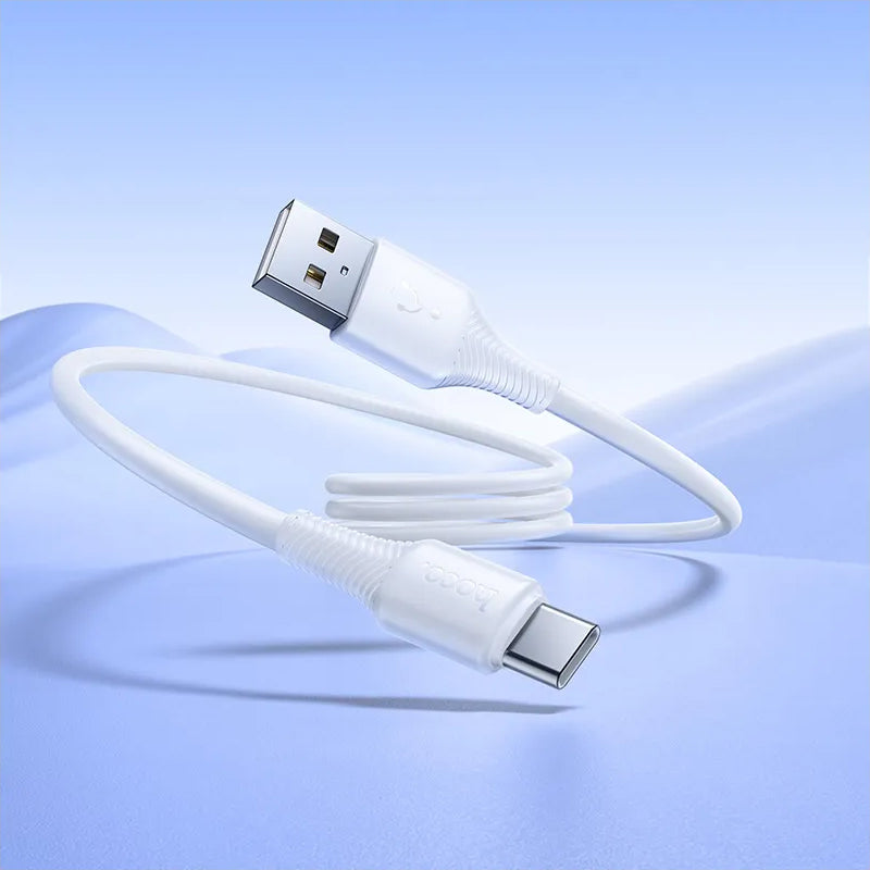 Καλώδιο Δεδομένων και Φόρτισης USB-A - USB-C HOCO X120, 60W, 1m, Λευκό