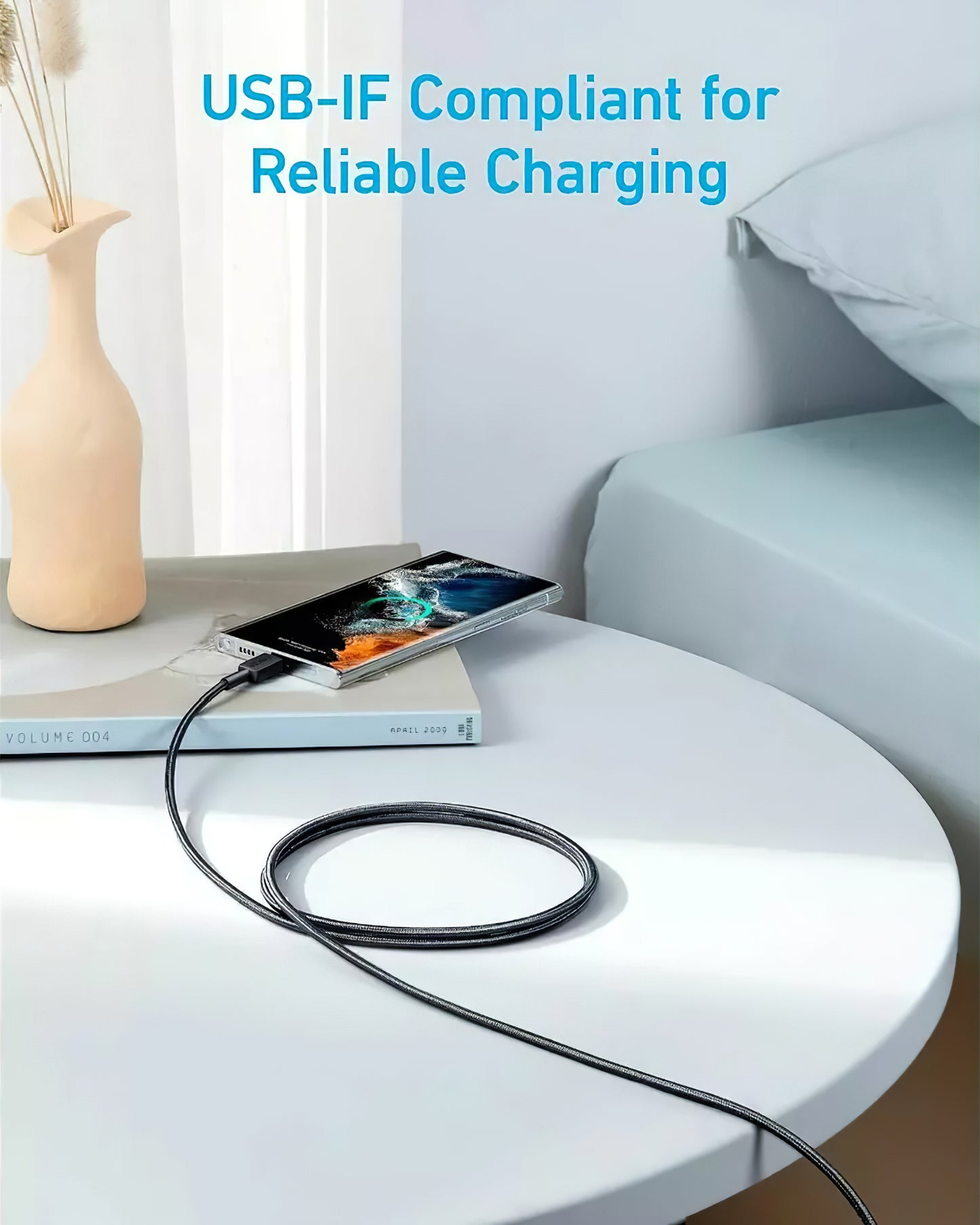 Καλώδιο Δεδομένων και Φόρτισης USB-C - USB-C Anker 322, 60W, 0.9m, Μαύρο A81F5G11