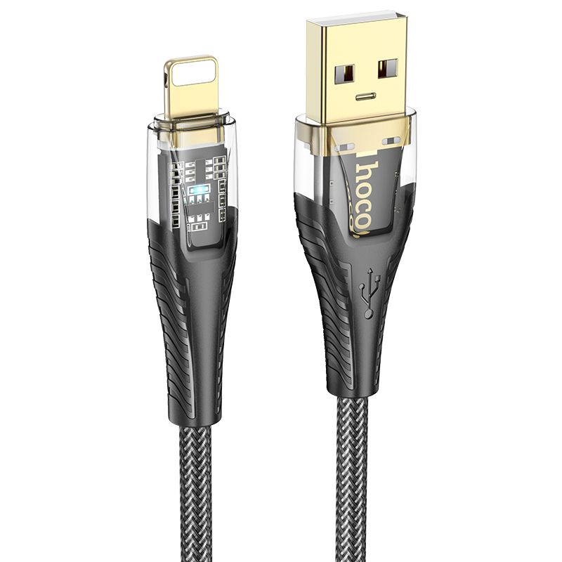 Καλώδιο Δεδομένων και Φόρτισης USB-A - Lightning HOCO U121, 18W, 1.2m, Μαύρο