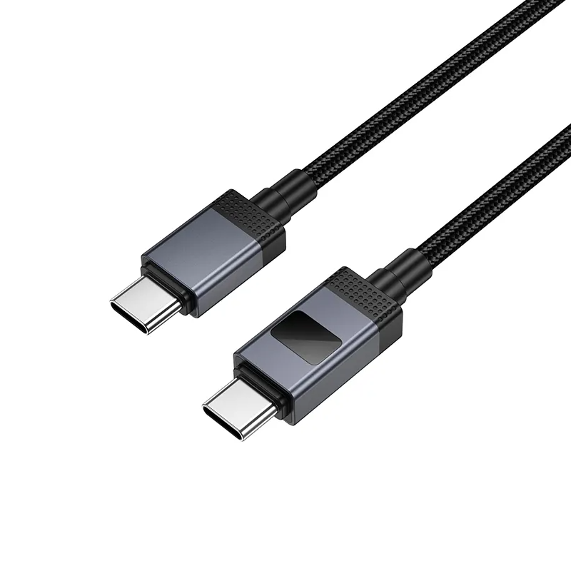 Καλώδιο Δεδομένων και Φόρτισης USB-C - USB-C HOCO X118 Display, 60W, 1m, Μαύρο