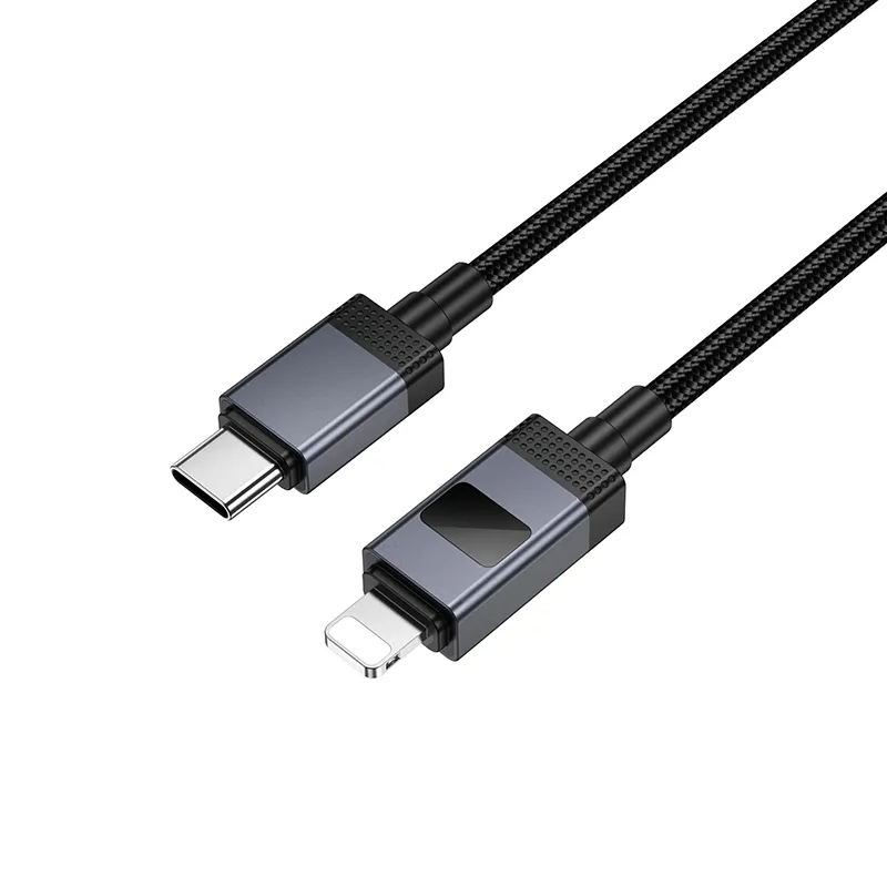 Καλώδιο Δεδομένων και Φόρτισης USB-C - Lightning HOCO X118 Display, 27W, 1m, Μαύρο