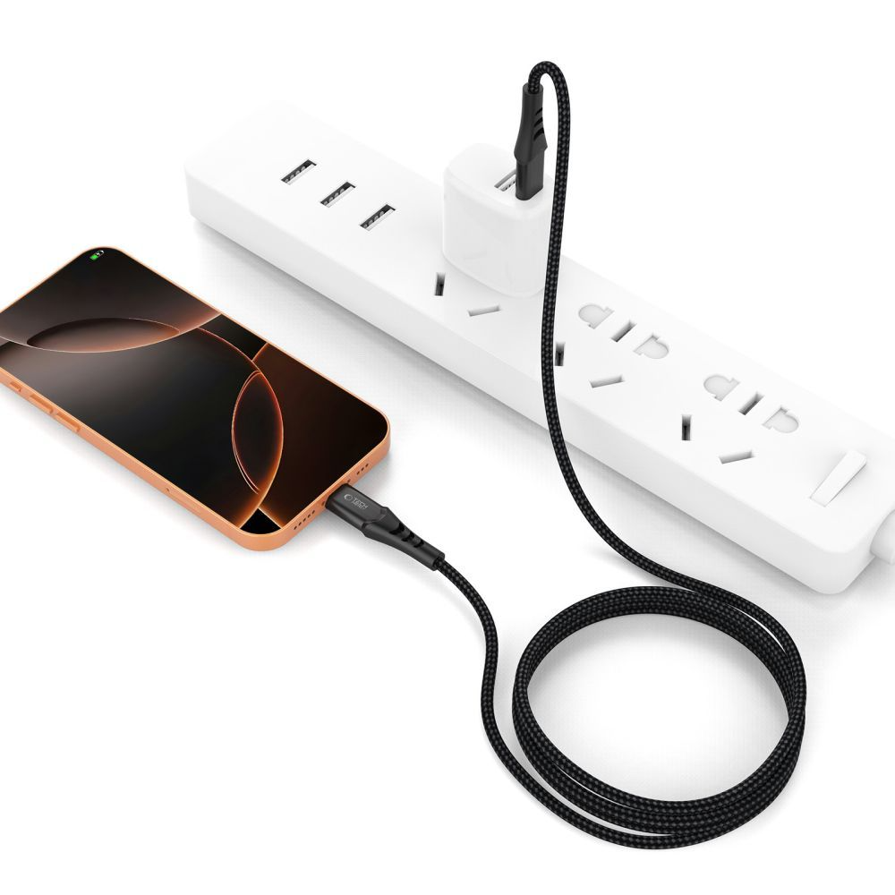 Καλώδιο Δεδομένων και Φόρτισης USB-C - USB-C Tech-Protect UB11T Ultraboost, 100W, 1m, Μαύρο