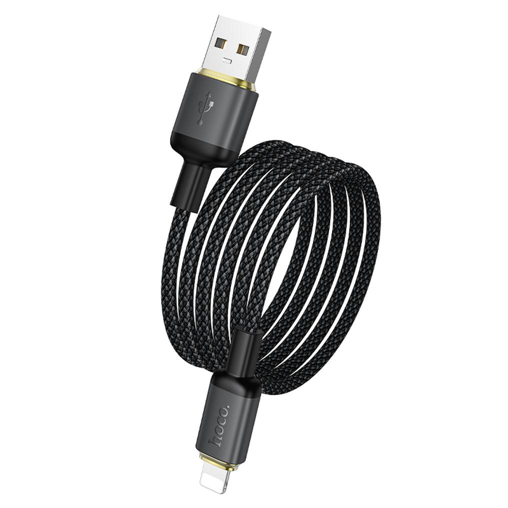 Καλώδιο Δεδομένων και Φόρτισης USB-A - Lightning HOCO X128 Benefit, 12W, 1m, Μαύρο