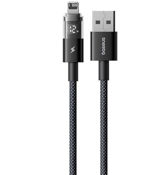 Καλώδιο Δεδομένων και Φόρτισης USB-A - Lightning Baseus Display 2, 18W, 1m, Μαύρο P10382700121-00