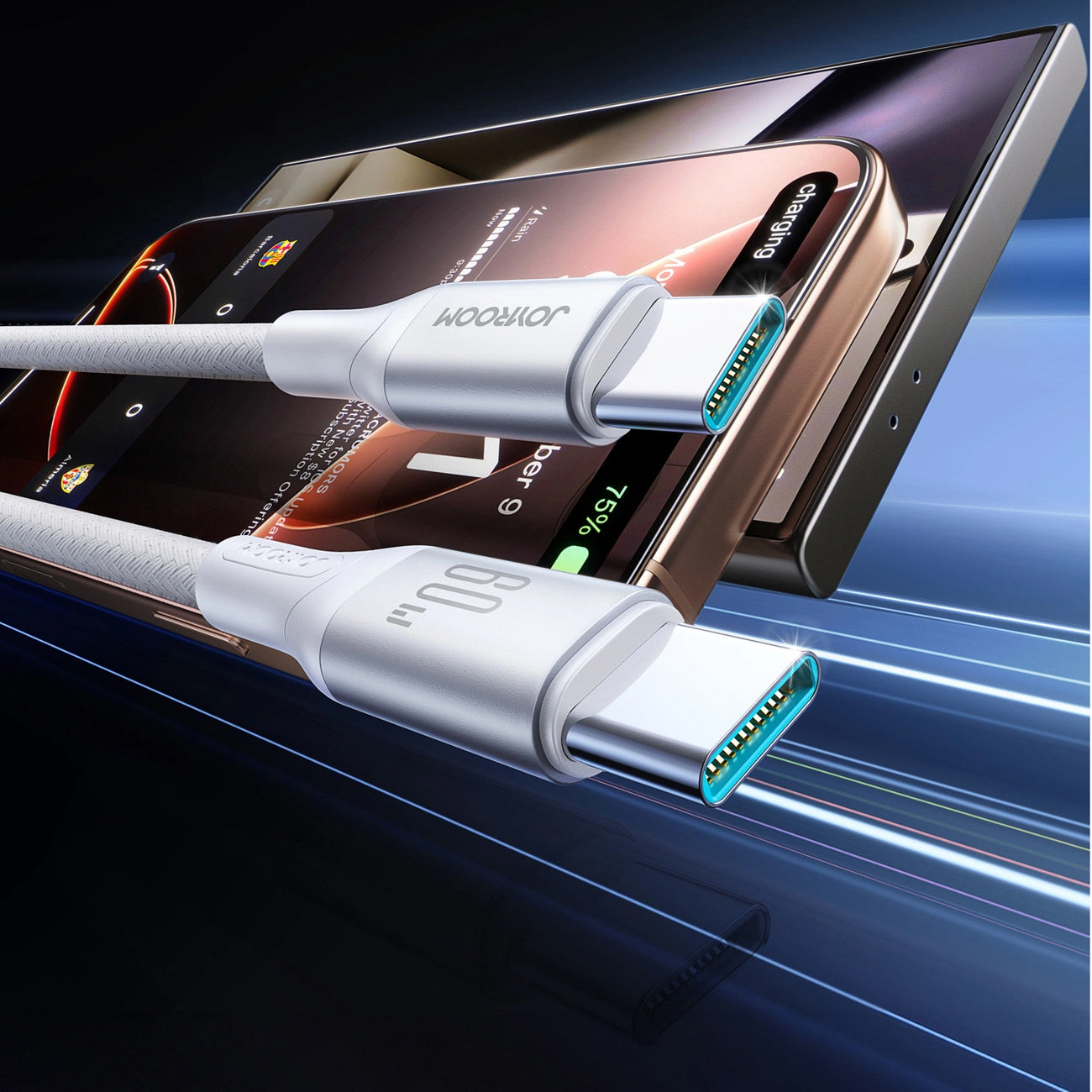 Καλώδιο Δεδομένων και Φόρτισης USB-C - USB-C Joyroom S-A28 Flash, 60W, 2m, Λευκό