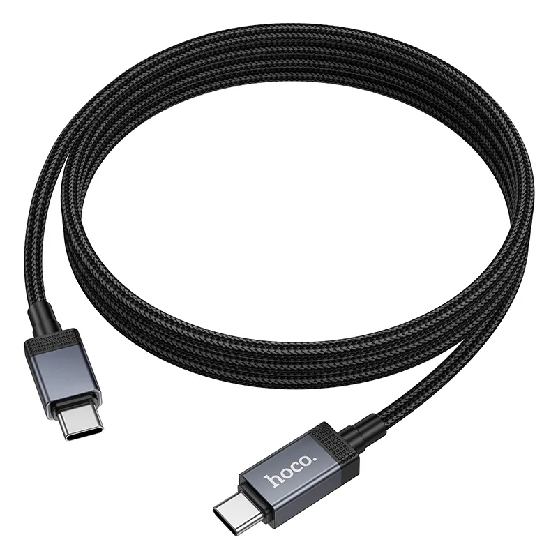 Καλώδιο Δεδομένων και Φόρτισης USB-C - USB-C HOCO X118 Display, 60W, 1m, Μαύρο