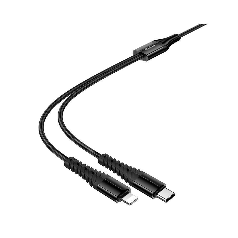 Καλώδιο Φόρτισης USB-C - Lightning / USB-C HOCO X123, 10W, 1m, Μαύρο