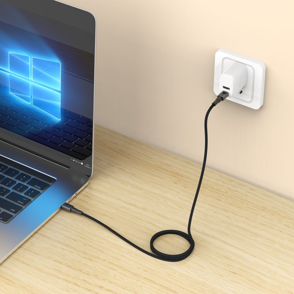 Καλώδιο Δεδομένων και Φόρτισης USB-C - USB-C Tech-Protect Ultraboost DNA MagTwist, 100W, 1m, Γκρι