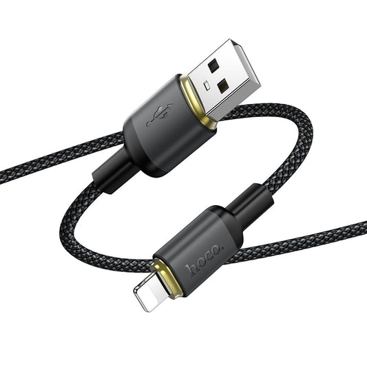 Καλώδιο Δεδομένων και Φόρτισης USB-A - Lightning HOCO X128 Benefit, 12W, 1m, Μαύρο