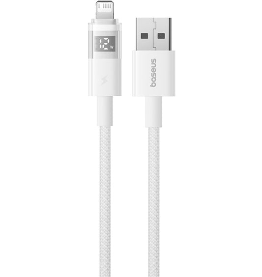 Καλώδιο Δεδομένων και Φόρτισης USB-A - Lightning Baseus Display 2, 18W, 1m, Λευκό P10382700211-00