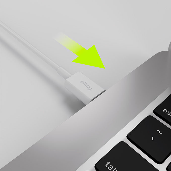 Καλώδιο Δεδομένων και Φόρτισης USB-C - USB-C Allity. AUC-03, 100W, 2m, Λευκό