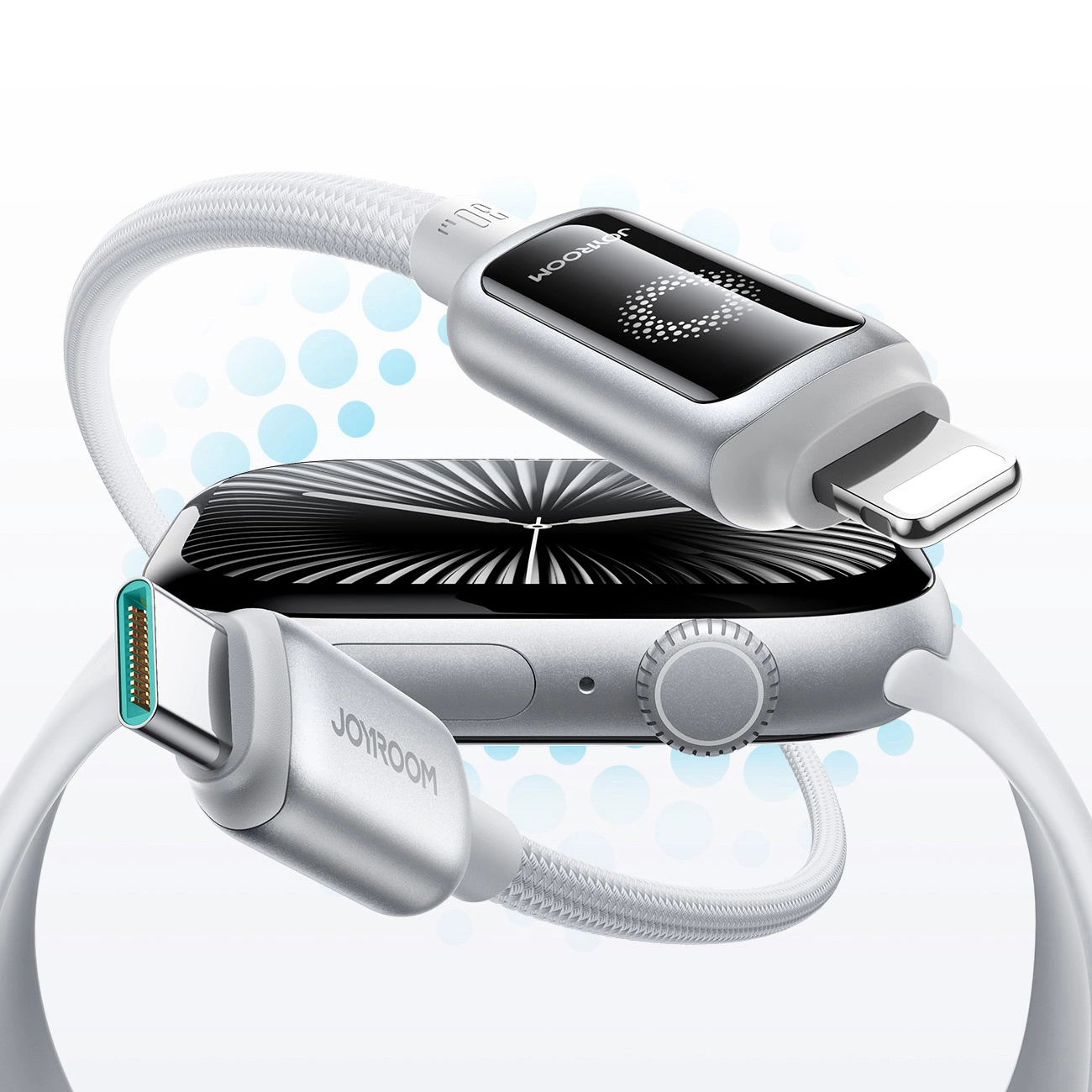 Καλώδιο Δεδομένων και Φόρτισης USB-C - Lightning Joyroom S-A55 StarFlight Display, 30W, 1.2m, Λευκό