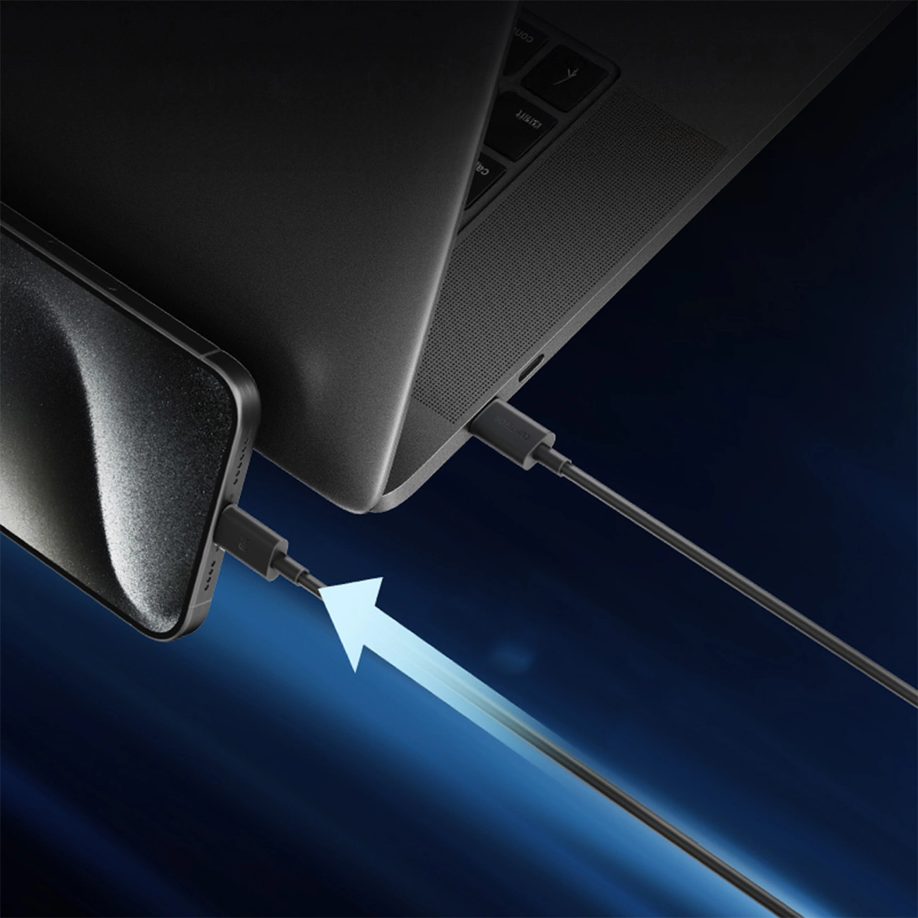 Καλώδιο Δεδομένων και Φόρτισης USB-C - USB-C Cuktech, 240W, 1.5m, Μαύρο CKCTC615NCBK