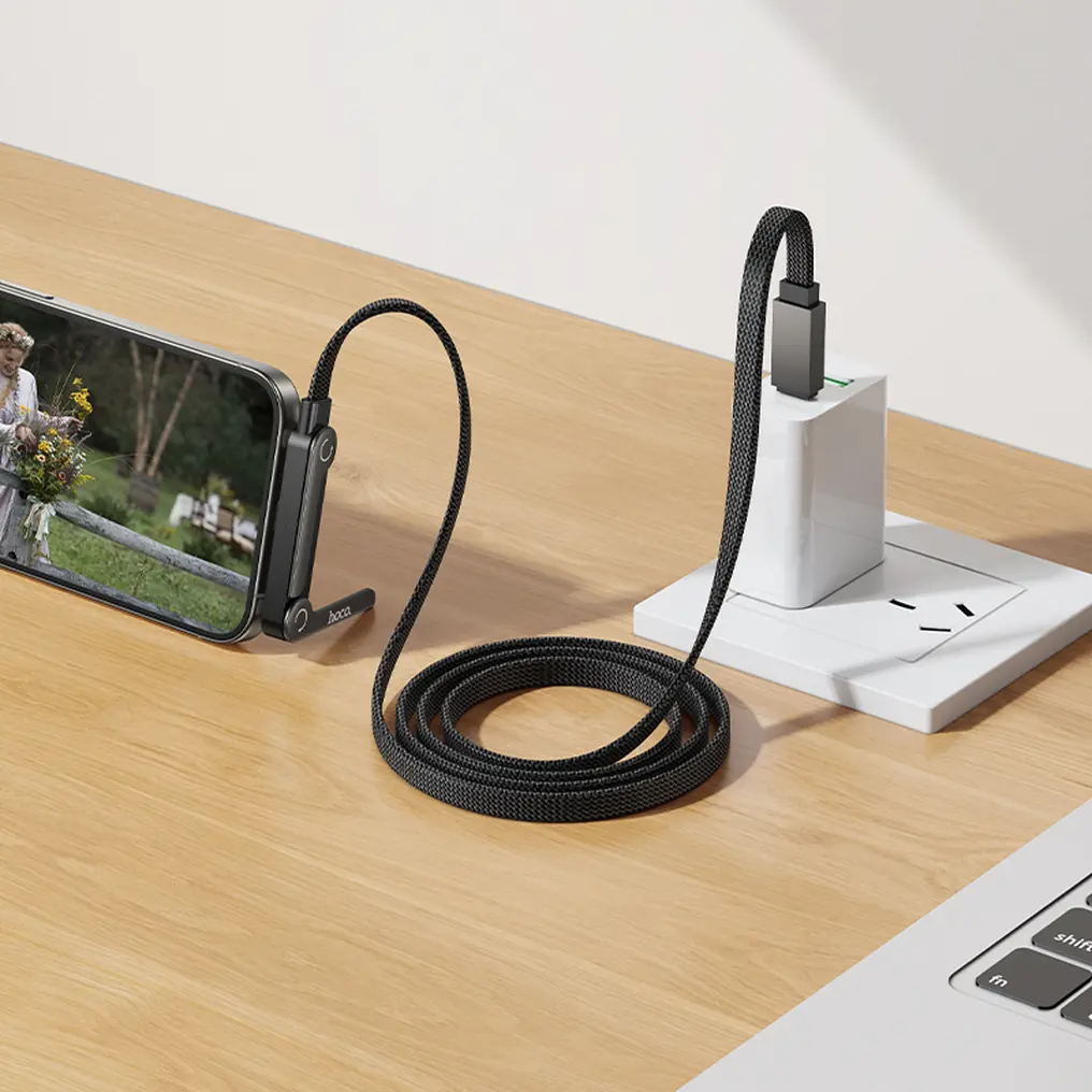 Καλώδιο Δεδομένων και Φόρτισης USB-C - USB-C HOCO U150 Exquisite, 60W, 1.2m, Μαύρο