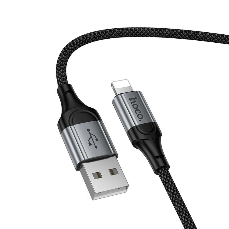 Καλώδιο Δεδομένων και Φόρτισης USB-A - Lightning HOCO X121, 27W, 1.5m, Μαύρο